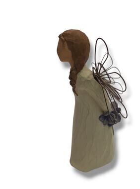 Willow Tree Thank You Angel Girl Holding Blue Flowers Susan Lordi Demdaco 2002